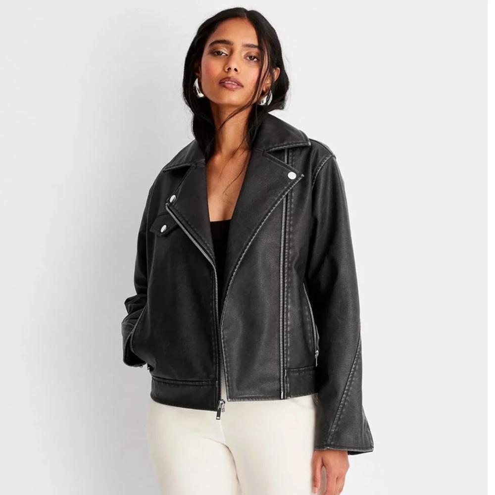 Universal Thread Black Faux Leather Jacket